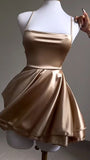 Tineit Chic A line Backless Short Homecoming Dress Fashion Party Gown Birthday Outfits (PRE-ORDER)