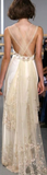 Tineit Vintage A Line Straps Satin Long Prom Dress (PRE-ORDER)