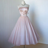 Tineit Vintage A line Straps Sleeveless Birthday Outfits Pink Homecoming Dress (PRE-ORDER)