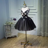 Tineit Vintage A line Straps Black Birthday Outfits Tulle Homecoming Dress (PRE-ORDER)