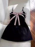 Tineit Unique A line Straps Satin Black Homecoming Dress th Birthday Outfits (PRE-ORDER)