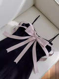 Tineit Unique A line Straps Satin Black Homecoming Dress th Birthday Outfits (PRE-ORDER)