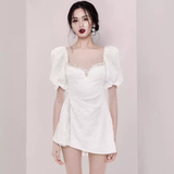 Tineit A Line White Lace Homecoming Dress th Birthday Outfit (PRE-ORDER)