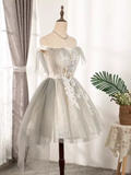 Tineit Vintage A line Off The Shoulder Tulle Homecoming Dress th Birthday Outfits (PRE-ORDER)