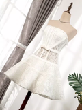 Tineit Unique A line Strapless Lace Tulle Homecoming Dress th Birthday Outfits (PRE-ORDER)