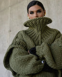 Tineit 2024 Fall Fashion Carolla Knitted Oversize Sweater