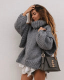 Tineit 2024 Fall Fashion Carolla Knitted Oversize Sweater