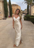 Tineit Modest Mermaid Spaghetti Straps Long Prom Dress D  (PRE-ORDER)