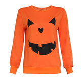 Tineit Halloween Awakecrm Hot Sale Women Halloween Pumpkin Print Long Sleeve Sweatshirt Pullover Tops Blouse Shirt Female Casual Hoodies Tracksuit