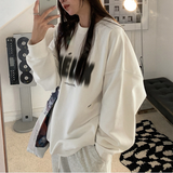 Tineit 2024 Fall Fashion Letter Print Oversized Sweatshirt