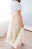 Tineit Mesh A-line Tiered Skirt