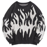 sweater Winter New High Street Street Casual Contrast Color Loose Knitted Sweater Men and Women Couple