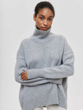 men’s fall fashion 2024 050 Women's New Sweater Loose Half Turtleneck Autumn and Winter Russian Sweater