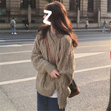 womens fashion Women's Korean-Style Sweater New Gentle Lazy Style Niche Twist Sweater