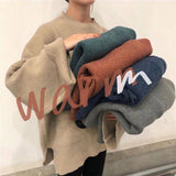 soulja boy outfits Autumn and Winter Lazy Style Mid-Length Sweater 2024 Korean Style Loose Thick Internet Celebrity Pullover Sweater Coat for Women