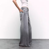 Tineit baggy jeans Women's Clothing Wide Leg Jeans