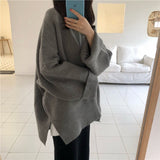 soulja boy outfits Autumn and Winter Lazy Style Mid-Length Sweater 2024 Korean Style Loose Thick Internet Celebrity Pullover Sweater Coat for Women