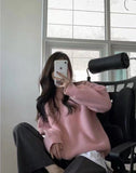 boy outfits Thick Sweater Women's Loose Outer Wear Autumn and Winter New Japanese round Neck Versatile Lazy Style Thick Wool Pullover Sweater