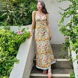 Tineit May V-Neck Floral Maxi Slip Dress