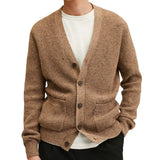 mens fall fashion Hot Sale Men's Knitwear Autumn and Winter V-neck Thickened Cardigan Sweater Woolen Coat Sy0103