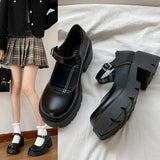 shoes Japanese Jk Shoes Small Leather Shoes Women's British Style 2024 Spring and Autumn New Black Platform Lolita Mary Jane Single-Layer Shoes