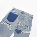 baggy jeans 2024 Spring New Women's Personalized Ripped Decorative Loose Jeans W085 965770