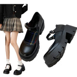 shoes Japanese Jk Shoes Small Leather Shoes Women's British Style 2024 Spring and Autumn New Black Platform Lolita Mary Jane Single-Layer Shoes