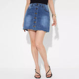 church outfit Women's Ins Personalized Design Denim Skirt Skirt