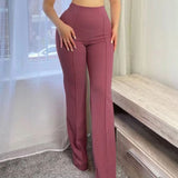 frat boy outfits New Casual Pants Spring and Autumn New Elegant Commuter Skinny Pants Versatile Fashionable Wide-Leg Pants for Women