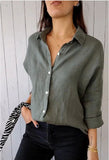 fashion outfits Fall 2024 Women's Lapel Fashion Solid Color Button Long Sleeve Casual Shirt Women