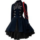 Medieval Cos Clothing Renaissance Gothic Dress Vintage Bow Ruffled Punk Cosplay Skirt