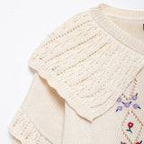 Women's 2024 Autumn and Winter Fashionable Elegant Embroidered Knitted Sweater