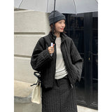 Stall Texture Cotton Coat + Skirt 2024 Winter Korean Style Simple Casual Suit A9310