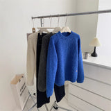 winter outfits men Lazy Retro Loop Yarn Pullover Thick Sweater for Women 2024 Winter Loose Soft Glutinous Warm Wool Sweater