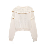 Women's 2024 Autumn and Winter Fashionable Elegant Embroidered Knitted Sweater