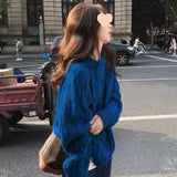 soulja boy outfits 2024 Autumn and Winter Thickened Maillard Vintage Twist Sweater Women's Loose Outer Wear Thick Needle Sweater Lazy Style Sweater