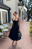 Tineit Simple A line Straps Black Sleeveless Prom Dress Formal Evening Dresses BD  (PRE-ORDER)