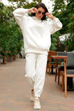 Tineit Pocketed Hoodie Elastic Waist Long Pants Set