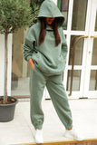 Tineit Pocketed Hoodie Elastic Waist Long Pants Set