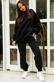 Tineit Pocketed Hoodie Elastic Waist Long Pants Set