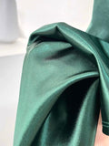 Tineit Sexy Mermaid Sleeveless Green Satin Long Prom Dress B  (PRE-ORDER)