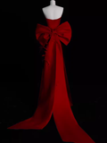 Tineit Sexy Mermaid Long Red Prom Dresses D  (PRE-ORDER)