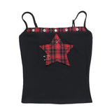 Tineit Women's Gothic Tops Spring New Sexy Spice Girls Tops Dark Wind Trend Slim Pentagram Camisole Tank Top Women's