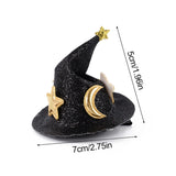 Tineit Mini Witch Hat Hair Clips for Halloween Party Decoration Hairpin Hair Accessories Pet Kids Gift Favors Cosplay Costume Props