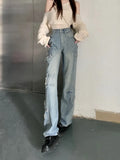 Tineit Y2k Women Boyfriend Wide Jeans Harajuku Star Patchwork Oversize Pants Hippie Outfits 2023 Korean Style Clothes Mujer New