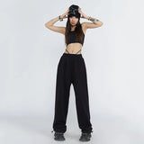 Tineit Women Y2k Baggy Sweatpants Vintage Harajuku High Waist Female Jogger Pants Elastic Casual Streetwear Oversize Wide Trouser