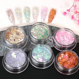 Tineit Crystal Aurora Nail Glitter Flakes Irregular Mermaid Fire Opal Sequins Spring Iridescent Paillettes Sparkle Manicure Decor LYMH