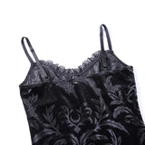 Tineit Womens Tops Dark Sexy Lace Vintage Tops Women European and American Black Halter Clothes Tank Top Women's