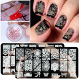 Tineit 1pcs Nail Stamping Plates Lace Flower Leaf Butterfly Mandala Design Stamp Template for Printing Manicure Stencil Tools LYBC01-20