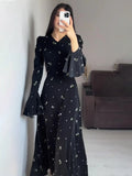 Tineit-Eid Muslim Party Dress for Women Ramadan Lotus Leaf Sleeve Print Long Dress Belt Abaya Vestidos Largos Dubai Robe Jalabiya 2024